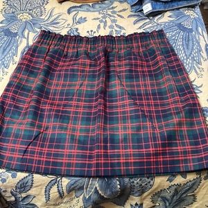 Christmas plaid j crew skirt